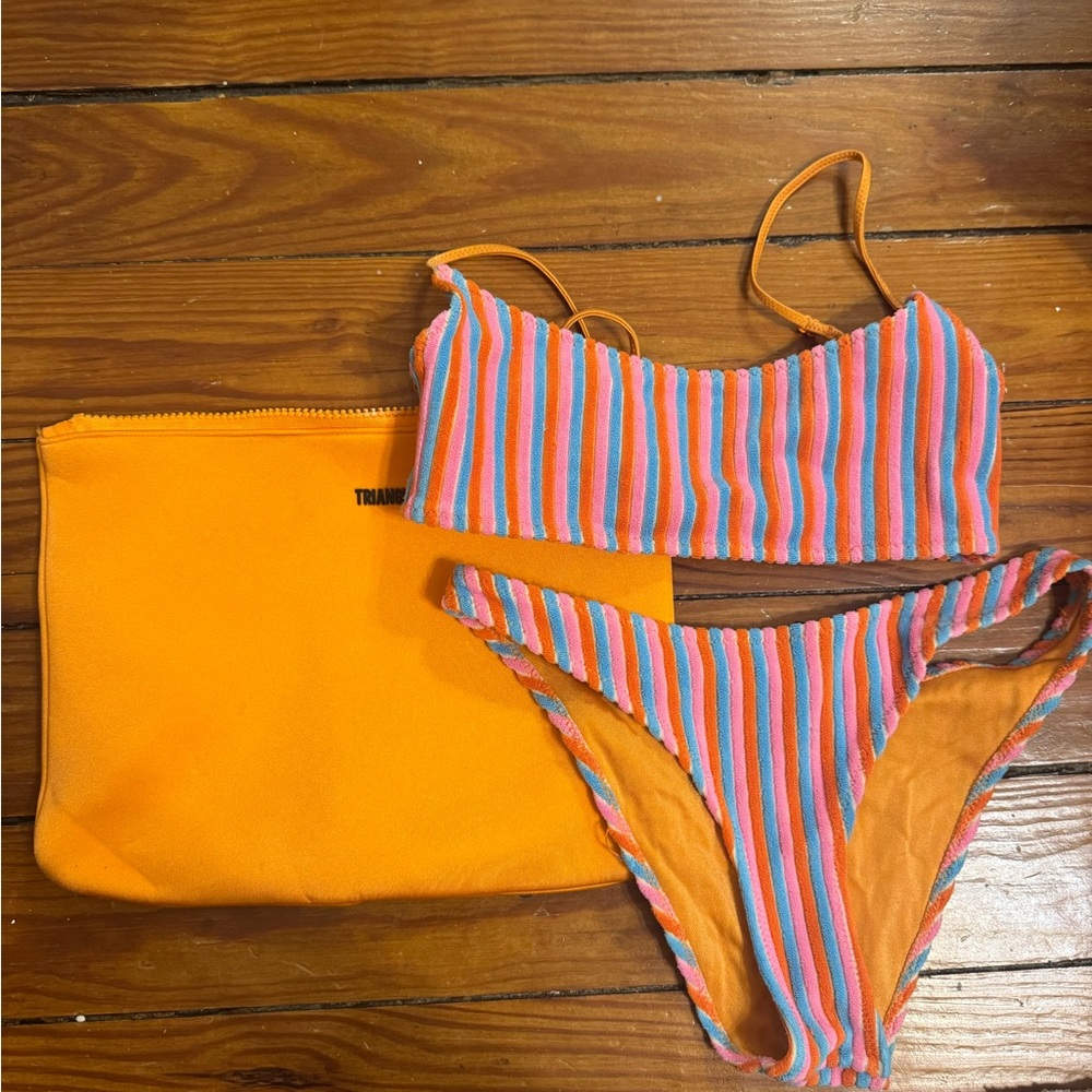 Striped triangl bikini